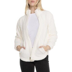 Avalanche Full Zip Mock Neck Teddy Fleece Sherpa Jacket, XS